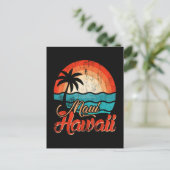 Palmenstrand Hawaii-Strand Postkarte (Stehend Vorderseite)