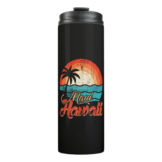 Palmenstrand Hawaii-Strand Thermosbecher (Vorderseite)