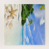 Palmenstrand Muscheln Puzzle (Horizontal)