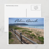 Palmenstrand Postkarte (Vorne/Hinten)