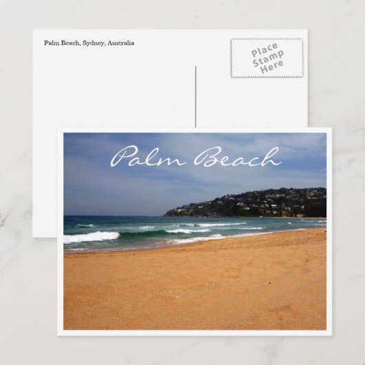 Palmenstrand Postkarte (Vorne/Hinten)