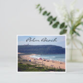 Palmenstrand Postkarte (Stehend Vorderseite)