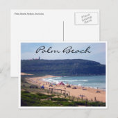 Palmenstrand Postkarte (Vorne/Hinten)