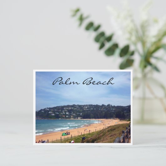 Palmenstrand Postkarte (Stehend Vorderseite)