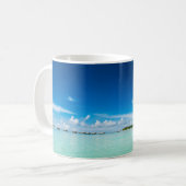 Palmenstrand Tiefblaue Himmelswasser Kaffeetasse (Vorderseite Links)