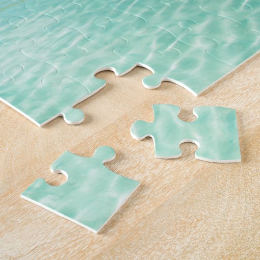 Palmenstrand Tiefblaue Himmelswasser Puzzle (Seite)