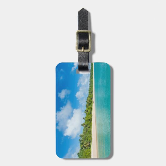 Palmenstrand, Tonga Gepäckanhänger (Vorderseite vertikal)