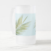 Palmenzweig Mattglas Bierglas (Vorderseite Links)