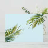 Palmenzweig Menükarte (Stehend Vorderseite)