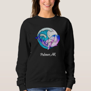 Palmer Ak Japanischer Paint Geometric Orca Killer Sweatshirt