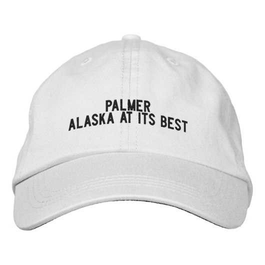 Palmer Alaska Hat Bestickte Baseballkappe (Vorderseite)