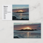 Palmer Ansichtsonnenuntergang Visitenkarte (Vorne/Hinten)