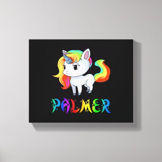 Palmer Einhorn Leinwanddruck (Vorderseite)
