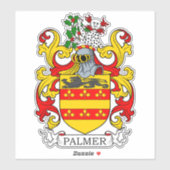 Palmer Familienwappen Aufkleber (Blatt)