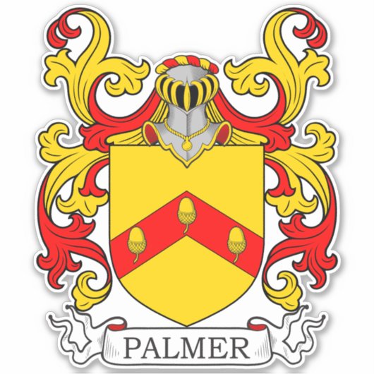 Palmer Familienwappen Aufkleber (Vorderseite)