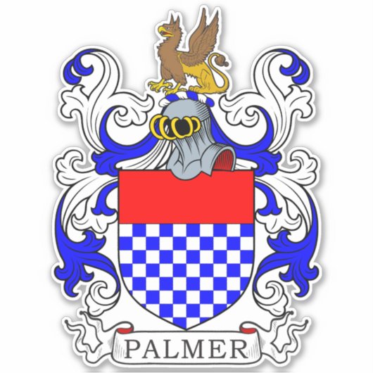 Palmer Familienwappen Aufkleber (Vorderseite)