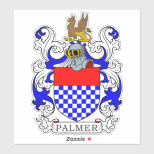 Palmer Familienwappen Aufkleber