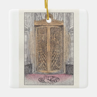 Palmer House Golden Peacock Doors Keramik Keramikornament