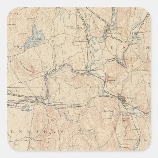 Palmer, Massachusetts Quadratischer Aufkleber (Vorderseite)