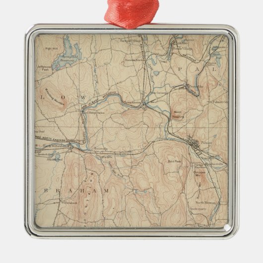 Palmer, Massachusetts Silbernes Ornament (Vorne)