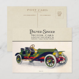 Palmer-Singer Motor Cars, 1909 Postkarte