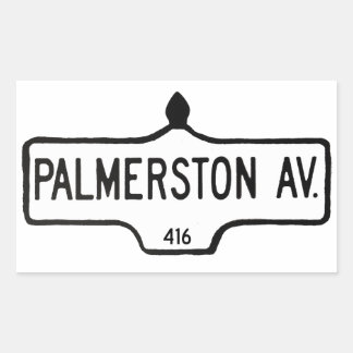 Palmerston Avenue Rechteckiger Aufkleber
