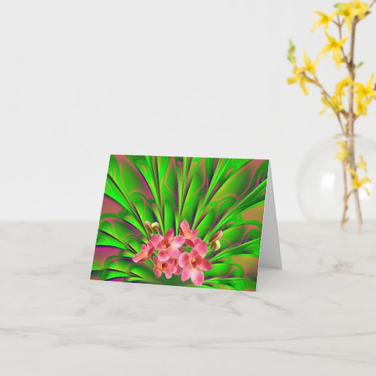 Palmesque Orchid Note Card Karte (Gelbe Blume)