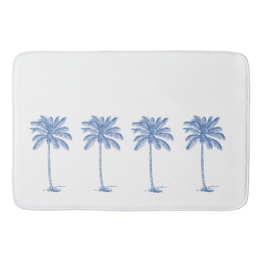 Palmetto-Bäume am Meer Badematte (Vorderseite)