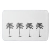 Palmetto-Bäume in Schwarz und Weiß Badematte (Vorderseite)