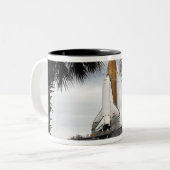 Palmetto Bäume Rahmen Raum Shuttleservice Endeavor Zweifarbige Tasse (Vorderseite Links)