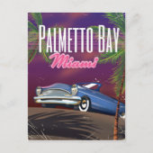 Palmetto Bay Florida USA 80er Reiseplakat Postkarte (Vorderseite)