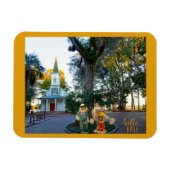 Palmetto Bluff Chapel Bluffton SC Fall Scarecrows Magnet (Horizontal)