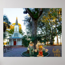 Palmetto Bluff Chapel Bluffton SC Fall Scarecrows