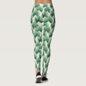 Palmetto Fan Palm Tree Blätter Botanical Tropical Leggings (Rückseite)