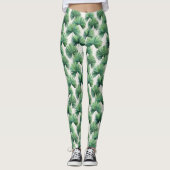 Palmetto Fan Palm Tree Blätter Botanical Tropical Leggings (Vorderseite)