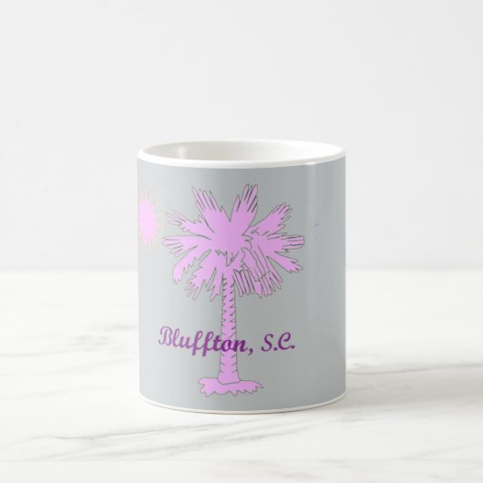 Palmetto-Hitze-Logo mit Bluffton, Sc-Kaffee-Tasse Kaffeetasse (Mittel)
