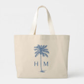 Palmetto Palm Monogram Jumbo Stoffbeutel (Rückseite)