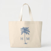 Palmetto Palm Monogram Jumbo Stoffbeutel (Vorne)