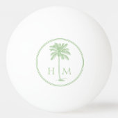 Palmetto Palm Monogram Tischtennisball (Vorderseite)