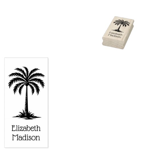 Palmetto Palm Tree Personalisiert Gummistempel (Stempel)