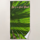 Palmetto Shadows auf Palmetto Beach Towel Strandtuch (Vorderseite)