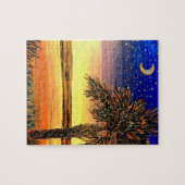 Palmetto-Sonnenuntergang-Puzzlespiel Puzzle (Horizontal)
