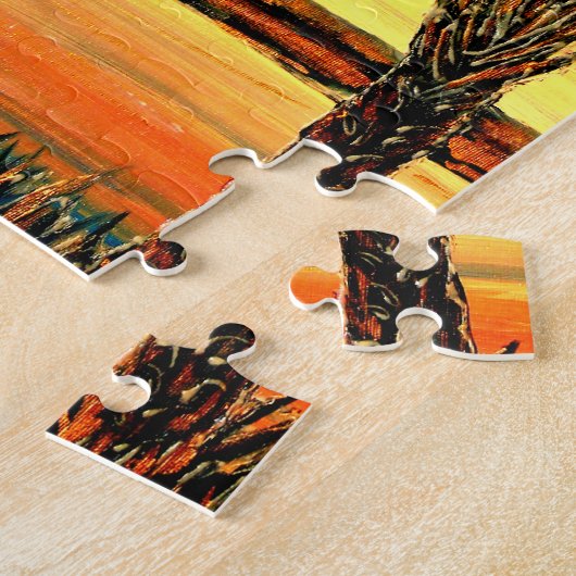 Palmetto-Sonnenuntergang-Puzzlespiel Puzzle (Seite)