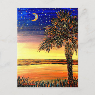 Palmetto Sunset Post Card Postkarte