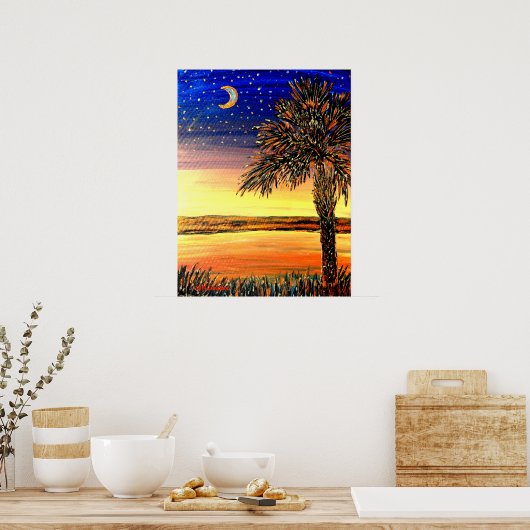 Palmetto Sunset Poster (Küche)