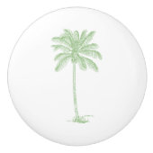 Palmetto Tree Green und White Palm Keramikknauf (Vorderseite)