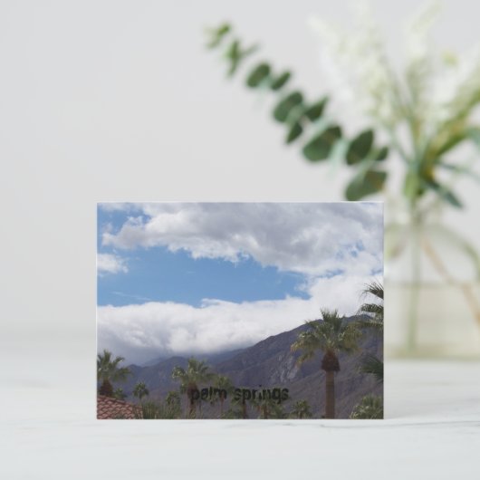 Palmfedern Postkarte (Stehend Vorderseite)