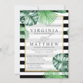 Palmfeffer Hochzeitseinladung Einladung (Vorderseite)