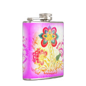 Palmflasche im Stile eines rosa Hippie Flachmann (Rechts)