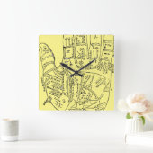 Palmistry 1671 quadratische wanduhr (Zuhause)